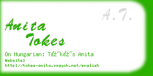 anita tokes business card